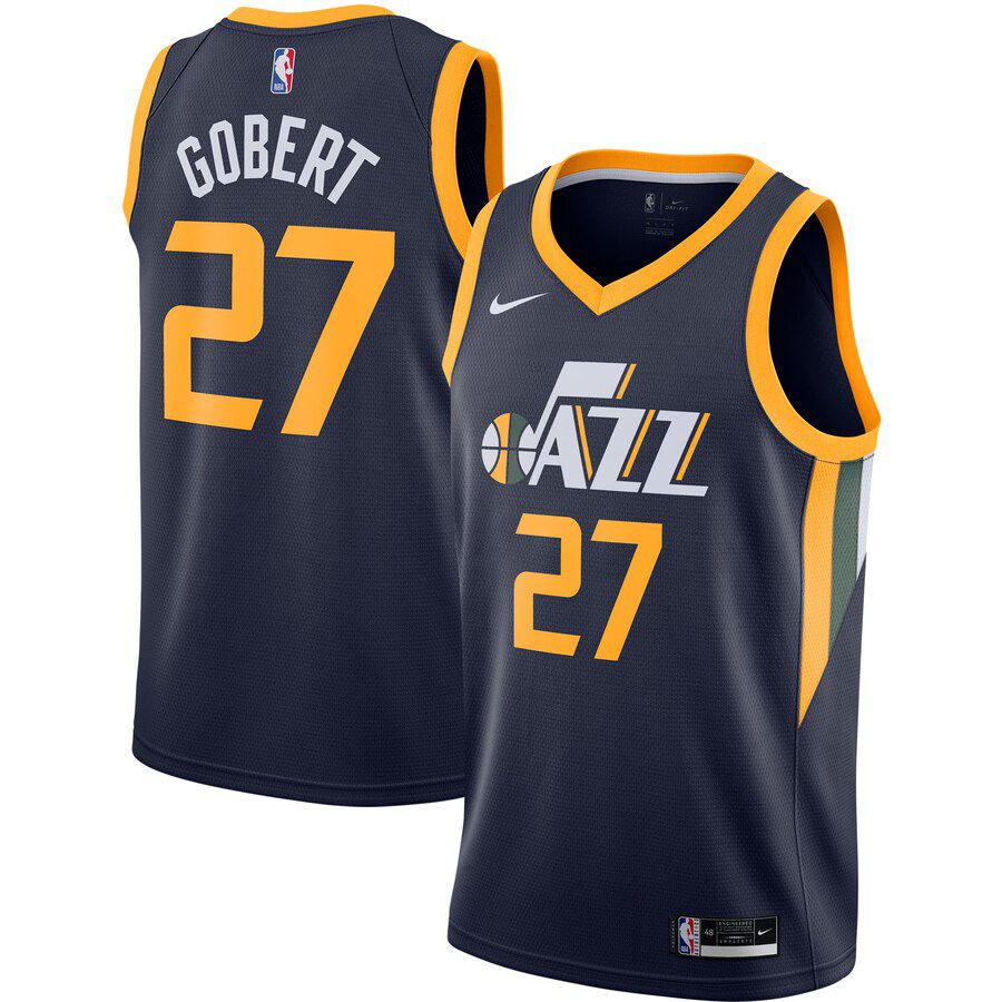 Men Utah Jazz 27 Rudy Gobert Nike Navy Swingman NBA Jersey